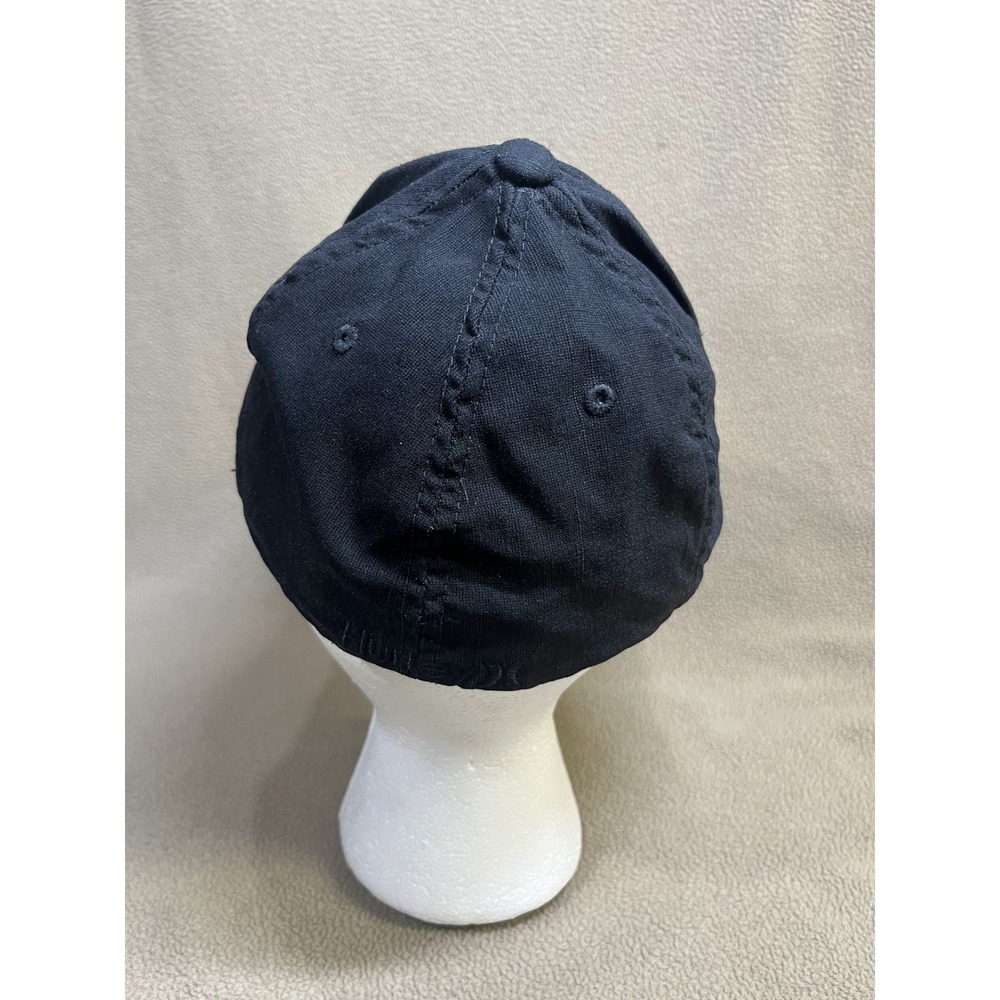 Hurley Flexfit Baseball Cap Black Embroidered Logo Stretch Fit Hat S/M - Picture 4 of 10